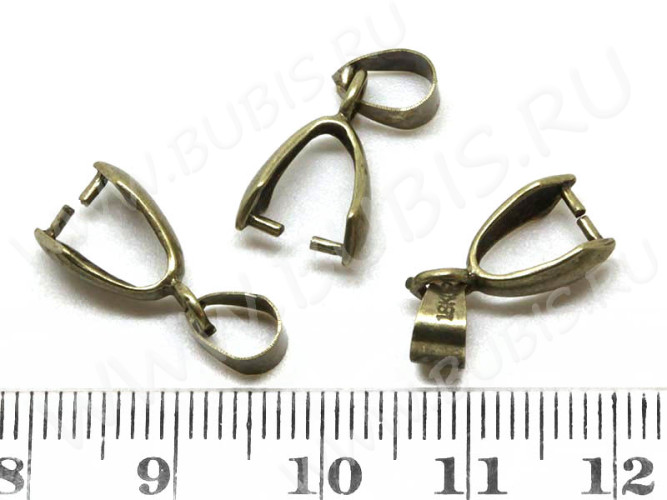 Держатель кулона 025 гладкий 20*7*4мм античная бронза (Brass)