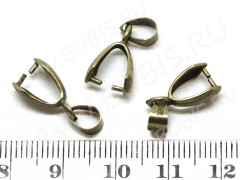 Держатель кулона 025 гладкий 20*7*4мм античная бронза (Brass)