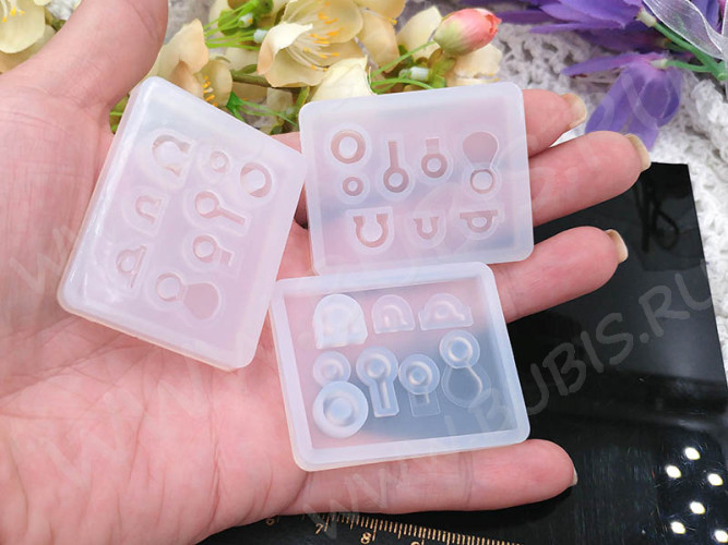 Молд 146 для эпоксидной смолы Петельки крепления 50*40*6мм (силикон)