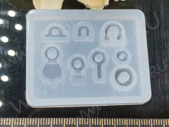 Молд 146 для эпоксидной смолы Петельки крепления 50*40*6мм (силикон)