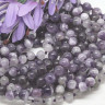 Купить (ОПТ) Бусина округлая 8мм Аметист бледный с молочным натуральный (камни) (НИТЬ) с доставкой по России