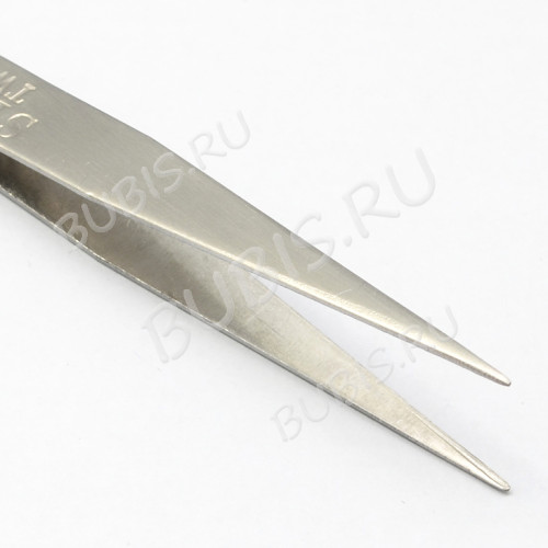 Пинцет 13 с прямыми носиками 125мм цвет платины (сталь) (инструменты для бижутерии)