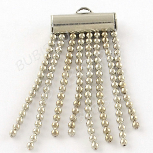 Концевик 136 слайдер зажим для лент 25*5,5*4мм цвет платины (Iron) (10шт)