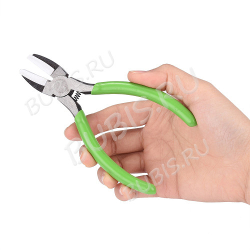 Плоскогубцы 08 с нейлоновыми насадками 135мм с зелёными ручками (инструменты для бижутерии)