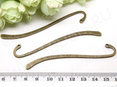 Основа (заготовка) для закладки 12 с завитушками 8,35*1,35*0,15см античная бронза (литьё)