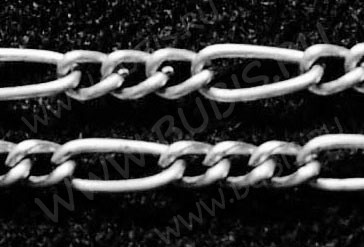 Цепочка I027 Фигаро звенья 6,5*3мм и 3,5*2мм цвет платины (Iron) (50см)