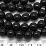 Купить Бусина округлая 10мм чёрная непрозрачная (стекло) (НИТЬ) с доставкой по России
