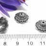 Купить 229 Шапочка-колпачок ажурная 14,5*13,5*5,5мм античное серебро (литьё) с доставкой по России