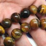 Купить Бусина округлая 12мм Тигровый глаз натуральный (камни) с доставкой по России