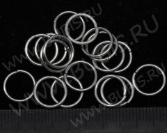 Колечки обычные 10*1мм никель (Iron) (20шт.)