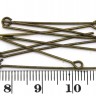 Купить (КРУПНЫЙ ОПТ) Штифт с петлёй 35*0,7мм античная бронза (Iron) (500г) с доставкой по России