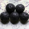 Купить (СКИДКИ!!!) Бусина округлая 10мм Лава вулканическая чёрная (камни) (10шт.) с доставкой по России