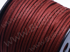 Замшевый шнур 03 плоский 3*1,5мм бордовый (1м)