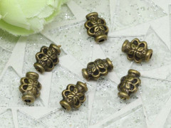 Бусина 121 Трубочка-цветочек 8*6*3мм античная бронза (литьё) (10шт.)