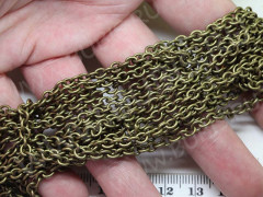 Цепочка C30 с простым плетением звено 3*2,5*0,6мм античная бронза (Brass) (50см)