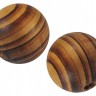 Бусина Округлая полосатая 18*16,5м коричнево-св.коричневая (дерево) Купить Бусина Округлая полосатая 18*16,5м коричнево-св.коричневая (дерево) с доставкой по России