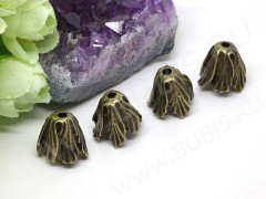 178 Шапочка-чашечка 3D Цветок винтаж 17,5*16,5*16мм античная бронза (литьё)