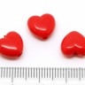 Купить Бусина Сердечко 10 3D 10*10*5,5мм красное непрозрачное (акрил) (20шт) с доставкой по России