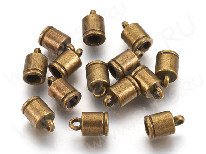 (СКИДКИ!!!) Концевик 088 с полоской 10*6*6мм античное бронза (литьё) (10шт)