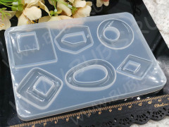 Молд 147 для эпоксидной смолы 142*96*8мм Подвески и Кулоны (силикон)