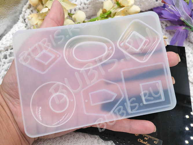 Молд 147 для эпоксидной смолы 142*96*8мм Подвески и Кулоны (силикон)