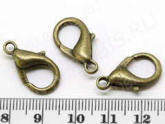 Замочек карабин №049 большой 21*12,5*5мм античная бронза (сплав)
