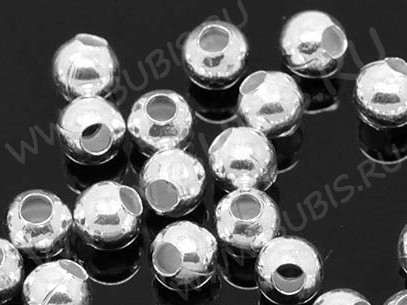 Бусина Шарик металлический 10мм серебристый (Iron) (10шт)