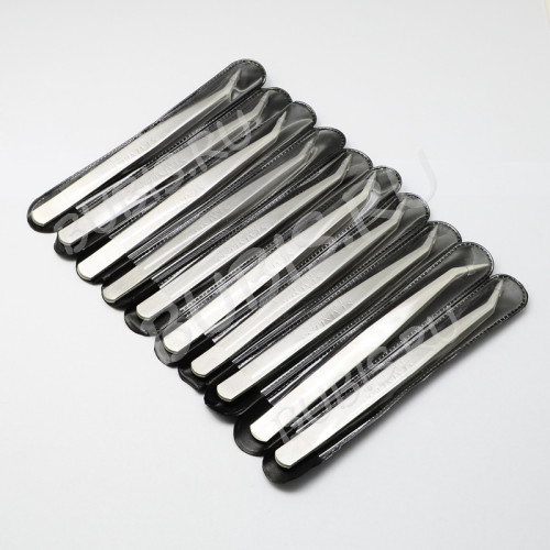 Пинцет 14 с изогнутыми носиками 125мм цвет платины (сталь) (инструменты для бижутерии)