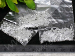 Кабошон декоративный 34 Полубусина 3*3*1,5мм белая жемчужная (акрил) (100шт.)