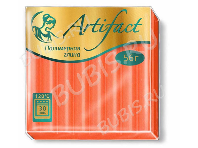 Полимерная глина Артефакт 122 оранжевый классический 56г.