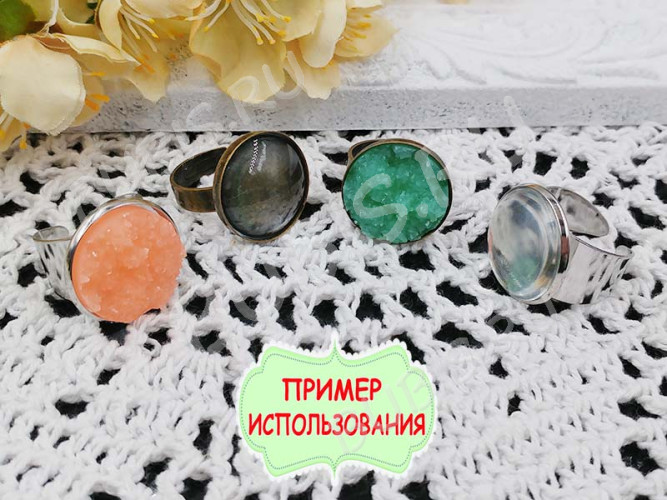 Кабошон стеклянный 04 Круг 20*20*6мм прозрачный (стекло)