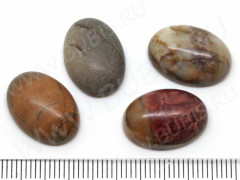 Кабошон каменный 069 Овал 18*13*5мм Яшма Пикассо (камни)