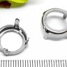 Разделитель 28 Сеттинг с лапками Круг 14мм для риволи/страз 15*14*6,5мм цвет платины (Brass) Купить Разделитель 28 Сеттинг с лапками Круг 14мм для риволи/страз 15*14*6,5мм цвет платины (Brass) с доставкой по России