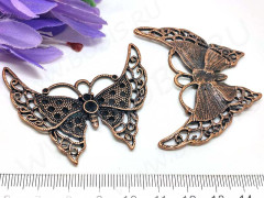 Подвеска Бабочка 46 Кулон ажурный 56*46*4мм античная медь (литьё)