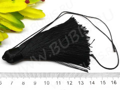 Декоративный элемент 074 Кисть струящаяся 80*12мм чёрная (декоративные элементы)
