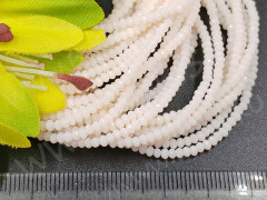 Бусина кристалл гранёный абакус 2,5*2,5*1,5мм айвори непрозрачный (имитация Сваровски) (НИТЬ)