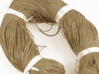 (СКИДКИ!!!) Вощёный п/э шнур "канатик" 1мм бежевый (ок. 80м)