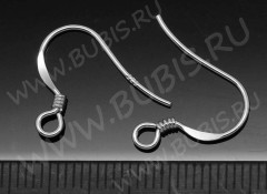 Швензы-крючки №046 серебро с пробой 925 17,5*15,5мм серебристые (Sterling Silver) (1 пара)