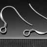 Купить Швензы-крючки №046 серебро с пробой 925 17,5*15,5мм серебристые (Sterling Silver) (1 пара) с доставкой по России