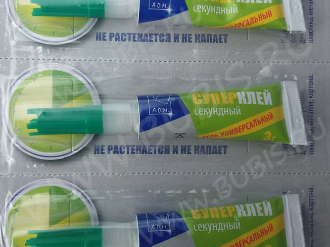 Клей 24 Супер ГЕЛЬ Секундный АДМ универсальный 3г (инструменты для бижутерии)