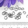 Купить Колечки одинарные 5*1мм Ювелирная сталь цвет платины (Хирургическая сталь) (8г. ок.100шт) с доставкой по России