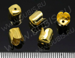 Шапочка тонкая 085 простая 17 колпачок Тюльпанчик 7,5*6,5*6,5мм золотистая (Iron) (10шт.)