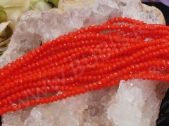 (СКИДКИ!!!) Бусина кристалл гранёный абакус 3*3*2мм св.красный непрозрачный (имитация Сваровски) (НИТЬ)