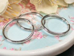 (СКИДКИ!!!) Карабин для брелка 31 Кольцо 20*20*2мм цвет платины (Iron) (10шт.)