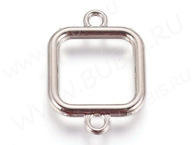 361 Коннектор рамка Квадрат 21*15*2мм цвет платины (сплав)