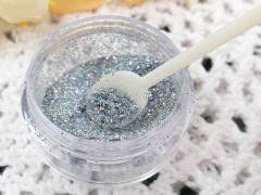 Инструмент для работы со смолой 02 пластиковая мини ложечка 13см бежевая (инструменты для бижутерии) (5шт.)