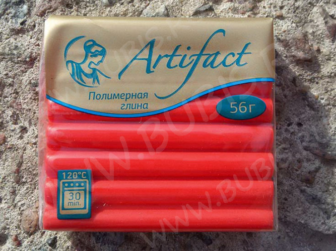 Полимерная глина Артефакт 112 алый классический 56г.