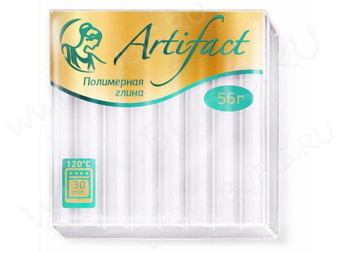 Полимерная глина Артефакт 302 флуоресцентный белый 56г.