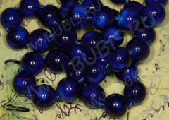 Бусина округлая 10мм Лазурит тёмный (камни)