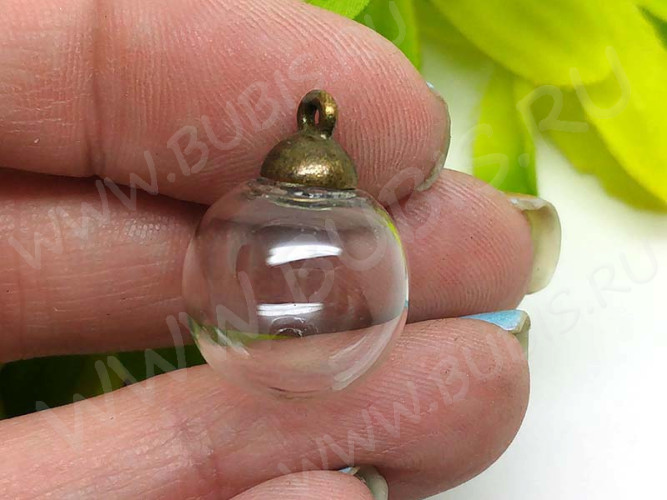 (СКИДКИ!!!) Концевик 047 шапочка подвеска 6,5*6,5*6,5мм античная бронза (литьё) (10шт)